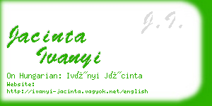 jacinta ivanyi business card